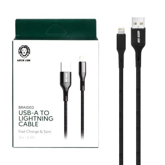 کابل تبدیل USB به Lightning گرین لاین مدل GNBCIPBK3M طول 3 متر